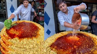 VOLCANO PAVBHAJI of Gujarat😱😱 पाव भाजी की नदियाँ बहती हैं यहाँ😳😳 Indian Street Food  Surat [upl. by Wachter]