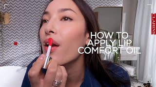 How to apply a Lip Oil  Clarins [upl. by Ivon]