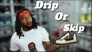 Air JJordan 1 Retro Low OG SP Travis Scott Medium Olive  Drip Or Skip [upl. by Stepha]