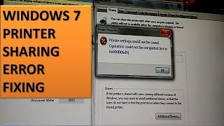 WINDOWS 7 unable to share printer [upl. by Averill880]