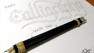 How to Do Calligraphy with a Pencil Tutorial [upl. by Sorce]