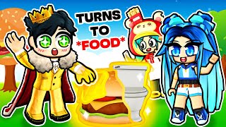 Everything I TOUCH turns into FOOD in Roblox Family [upl. by Otsirave]