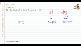 Funciones Simetría 3º de ESO matemáticas [upl. by Ronnoc]