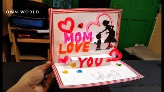 Beautiful Mothers day Greeting Card Idea  mother’s day POPUP card mother’s day card [upl. by Amethist]