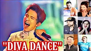 DIMASH quotDIVA DANCEquot REACTION COMPILATION [upl. by Anitteb]