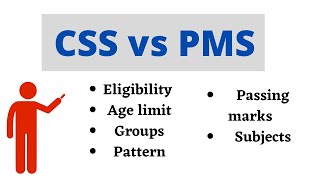 CSS vs PMS  Difference between CSS and PMS Subjects Eligibility criteria  Age limit Pattern [upl. by Gilbye819]