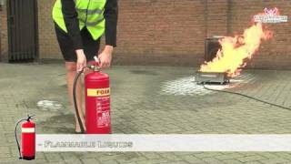 Fire Safety Training  How to Use a FOAM Fire Extinguisher [upl. by Ennirok]