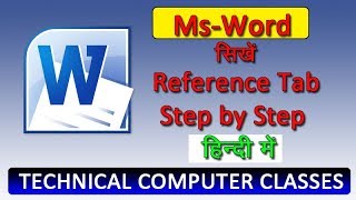 How to use Reference Tab in Ms Word  Use reference tab in ms word [upl. by Gomar]