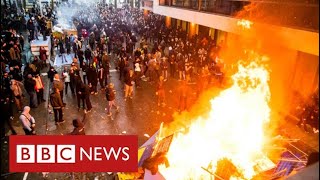 Mass protests against Covid restrictions in European cities  BBC News [upl. by Baal]