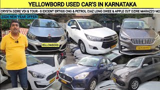 NEW YEAR 2024 SALE ON YELLOWBORD USED CARS ETIOS ERTIGACNG amp PETROL CRYSTA EXCENT MARAZZO DZIRE VDI [upl. by Ulrica]