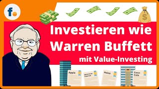 Investieren wie Warren Buffett mit Value Investing So identifizieren Sie ValueAktien [upl. by Sacrod747]