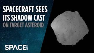 Hayabusa2 Spacecraft Sees Its Shadow Cast on Asteroid [upl. by Adnalohs]