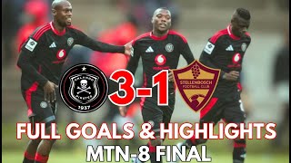 ORLANDO PIRATES WINS 31 MTN 8 Cup Final Highlights and Goals 2024 [upl. by Martynne]