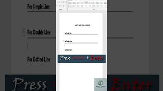 quotHow to Insert Different Types of Lines in MS Word  Quick TutorialquotMSWordTips WordFormatting [upl. by Ruzich200]