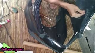 6d super gloss vinyl carbon fiber  front cover of the Honda Vario 150 motorbike [upl. by Didi]