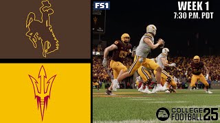 Wyoming at Arizona State  Week 1 Simulation  College Football 25 [upl. by Tressa159]