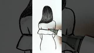 Beautiful Girl Painting 🎨✅ Girl Coloring Study art drawing howto [upl. by Crandall176]