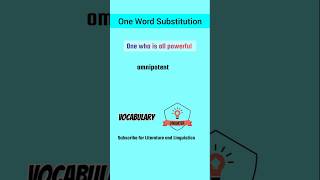 One word Substitution  vocabulary  omniscient  omnipresent  omnipresent  heretic  philanthropy [upl. by Ybhsa]