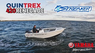 Quintrex 420 Renegade Side Console ROUGH WATER [upl. by Cheria418]