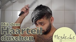 Haare waschen unter der Dusche mit Haarteil  so wirds gemacht [upl. by Giffer]