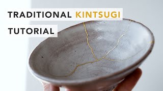 Basic Kit Traditional Kintsugi Tutorial  Food safe method  Broken ceramics [upl. by Ahcsap]