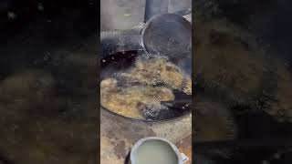 Frying fish in hot oil  street food food streetsfoods [upl. by Tiersten]