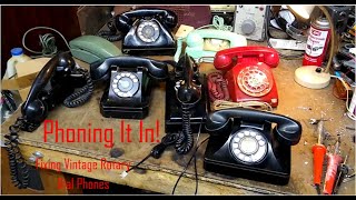 Phoning It In Repairing and Connecting Old Rotary Phones a look at some of my collection [upl. by Akirrehs]