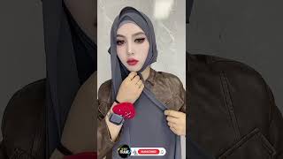 New Hijab style with jacket 🧕🤎shorts beautyframe hijabtutorial ytshorts hijabstyle hijabi [upl. by Atteroc]