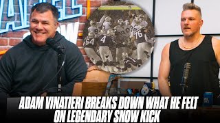 Adam Vinatieri Breaks Down What He Was Thinking During EPIC Snow Kick To Beat Raiders [upl. by Yentiw]