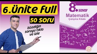 8sınıf Çalışma Kitabı Matematik 6Ünite Full Çözümleri LGS [upl. by Valentina]