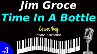 Jim Croce  Time In A Bottle Piano Karaoke Lower Key [upl. by Edsel]