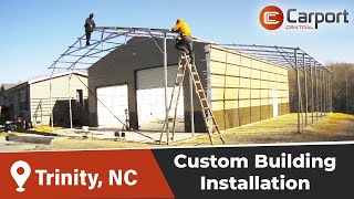 Trinity NC Building Installation  Carport Central [upl. by Hutchison]