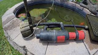 Pondmaster UV Light Install on a small pond filter and pump system [upl. by Domph]