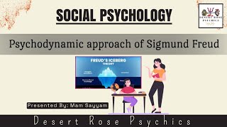 Psychodynamic Theory  Psychodynamic Approach Sigmund Freud  Theories of social Psychology [upl. by Vieva193]