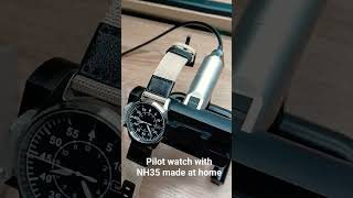 Pilot watch with Seiko NH35 made at home and timegrapher test [upl. by Tahpos421]