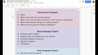 Introductory ParagraphArgumentative Essay [upl. by Bernete747]