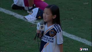 7 YearOld Crushes National Anthem Zlatan Approves [upl. by Afnin]