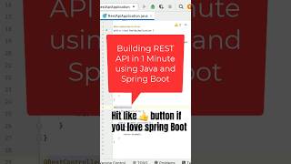 REST API in 1 Minute using Spring Boot 3 and Java java springboot restapi [upl. by Ellmyer666]