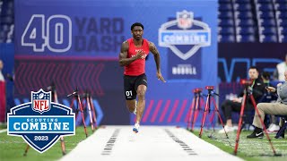 Wide Receivers Run the 40Yard Dash at 2023 NFL Combine [upl. by Ebeohp502]