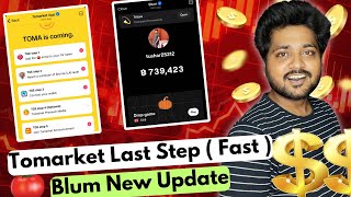 tomarket 🍅 final task for airdrop 5 step  token distribution  blum listing in binance new update [upl. by Okin910]