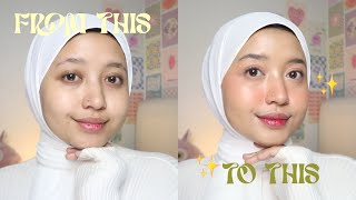 FRESH AND GLOW makeup tutorial rahasia makeup simple tapi glowing [upl. by Weldon]