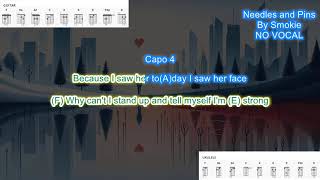 Needles and Pins NO VOCAL Capo 4 by Smokie play along with scrolling guitar chords and lyrics [upl. by Kuebbing232]