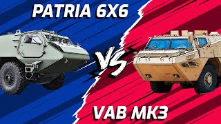 Arquus VAB Mk3 vs Patria 6x6 How Do They Compare  Military Comparison [upl. by Hpesojnhoj]