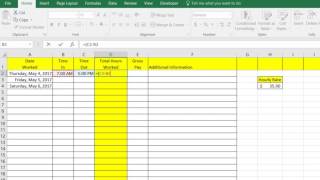 Simple Time Sheet In Excel [upl. by Mcgean772]