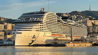 MSC World Europa in entrata al porto di Genova [upl. by Akehsay]