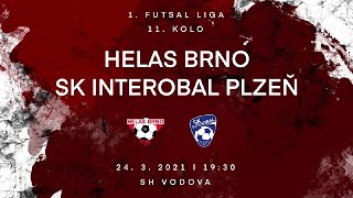 1 FUTSAL liga  Helas Brno  SK Interobal Plzeň [upl. by Esirrehc]