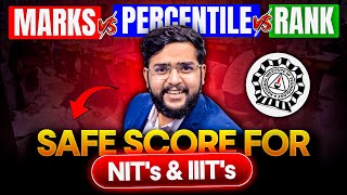 marks vs percentile vs rank in jee main 2025  Safe score for get into Nits and IIITs [upl. by Stirling]