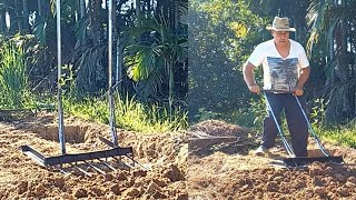 COMO FAZER UM ARADO MANUAL NO NOSSO CANTINHO DA ROÇA [upl. by Venetia]