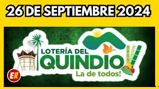 Resultado de la LOTERIA del QUINDIO del JUEVES 26 de septiembre de 2024 💫✅💰 ULTIMO SORTEO [upl. by Aiciles]