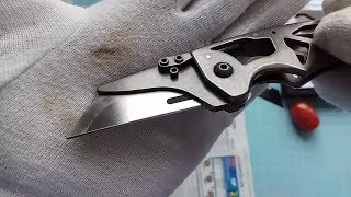 TPT Slide Utilizer 20 review titanium best folding utility knife comparison sharpen razor blade [upl. by Fesoy]